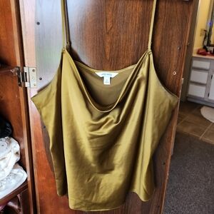 Nine West Olive Cowl Neck Tank